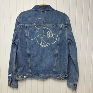 Old Navy x Disney Mickey Mouse Logo-Graphic Jean Jacket Size M Unisex